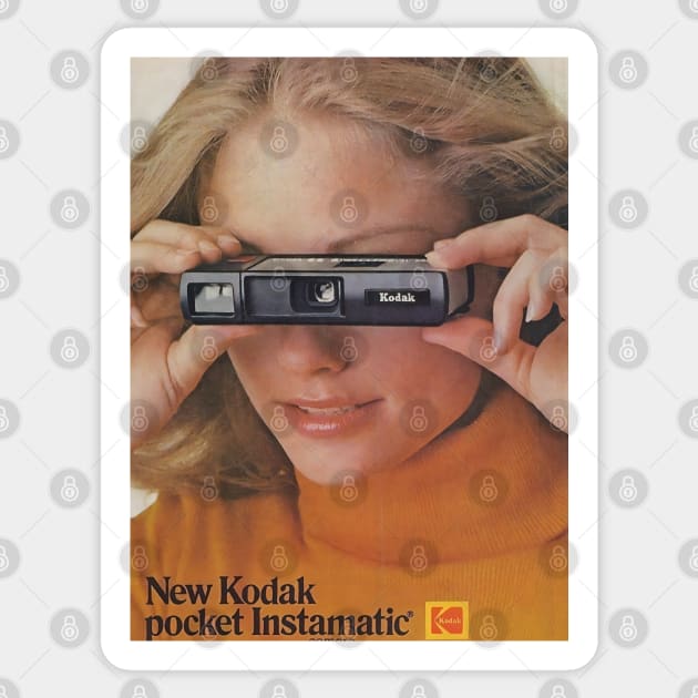 Kodak retro ad for the instamatic Sticker by Lukasking Tees